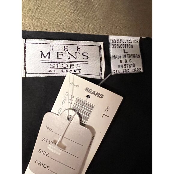 NWT VTG Men's Store Sears L Color block Short Sleeve Polo Zipper Ribbed Texture - Picture 13 of 16